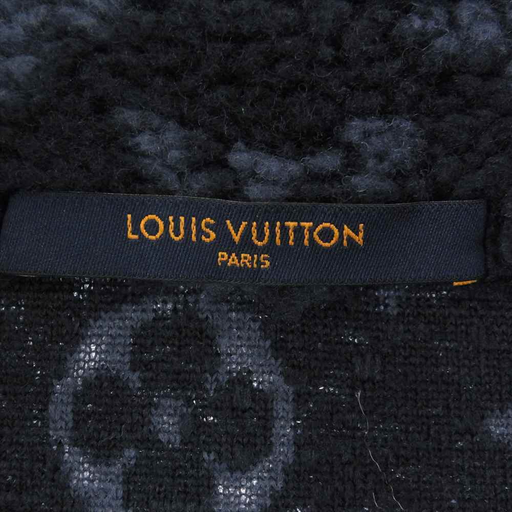 LOUIS VUITTON ルイ・ヴィトン 21SS RM211Q TCM HKY44W Monogram Jacquard Fleece Zip Through Jacket  モノグラム ジャガード フリース ブルゾン ジャケット ダークネイビー系 XL【中古】