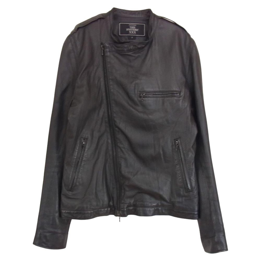 HYSTERIC GLAMOUR ヒステリックグラマー THEE HYSTERIC XXX REGISTERED 5LB-0522 シープレザー ライダースジャケット ブラック系 2【中古】