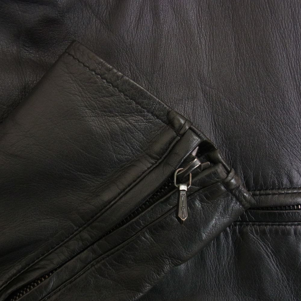 HYSTERIC GLAMOUR ヒステリックグラマー THEE HYSTERIC XXX REGISTERED 5LB-0522 シープレザー ライダースジャケット ブラック系 2【中古】