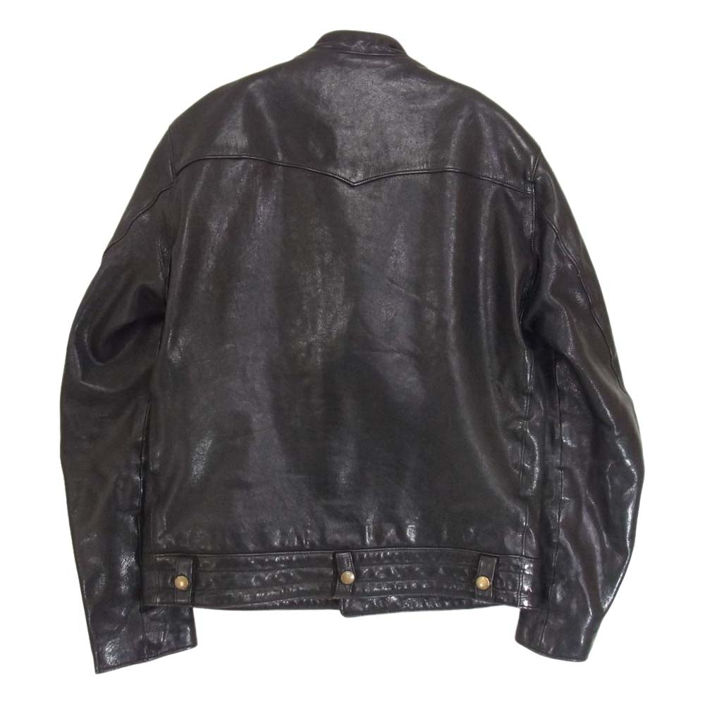 HYSTERIC GLAMOUR ヒステリックグラマー THEE HYSTERIC XXX REGISTERED 0634LB01 ゴートレザー セミダブル ライダースジャケット ブラック系 S【中古】