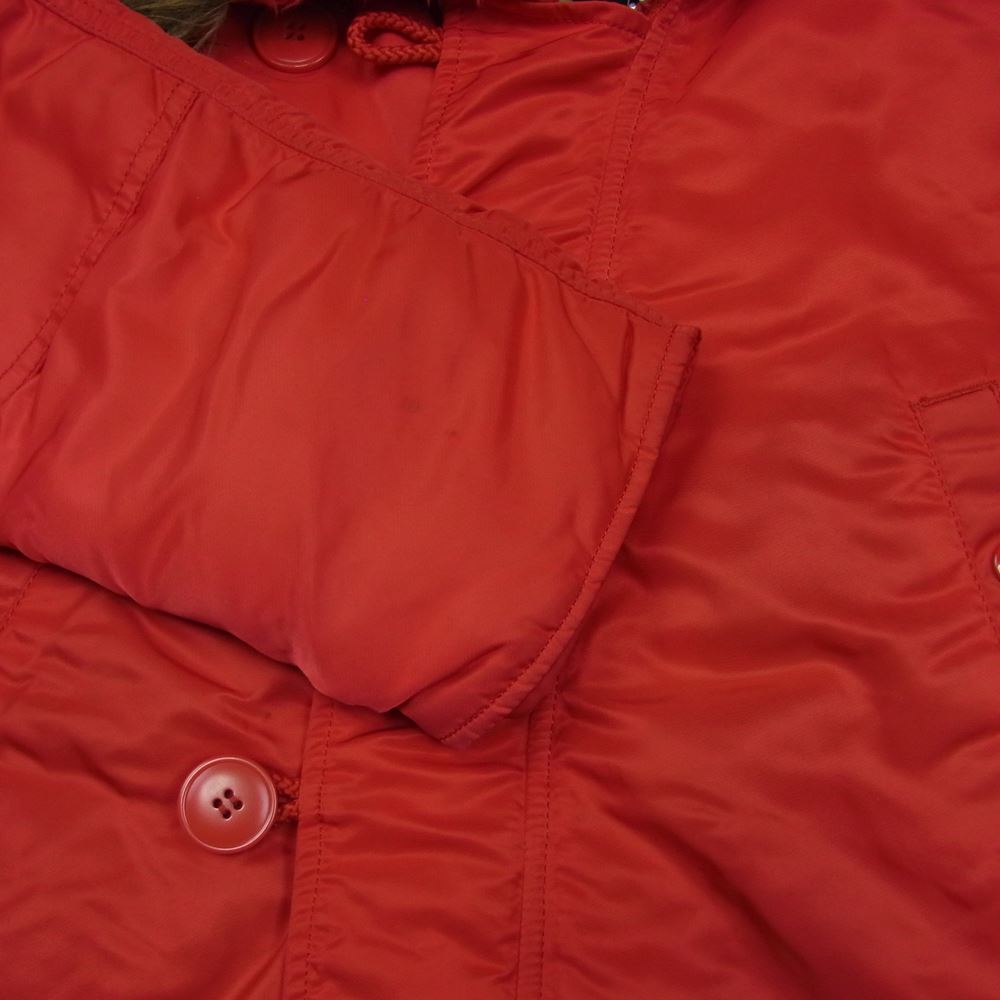 ALPHA アルファ N-3B ミリタリー フライト ジャケット ナイロン 中国製 レッド系 S【中古】