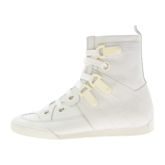 DIOR HOMME ディオールオム イタリア製 ハイカット レースアップ スニーカー シューズ ホワイト ホワイト系 44【中古】