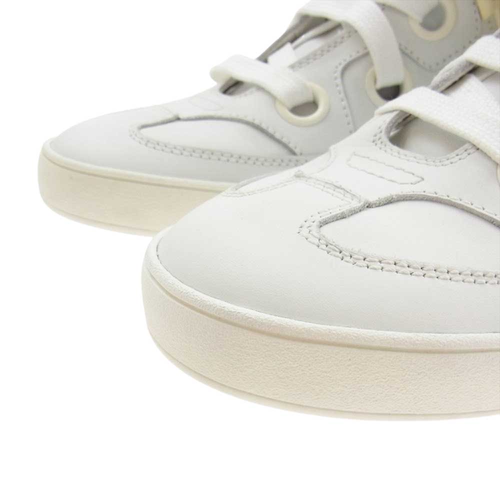 DIOR HOMME ディオールオム イタリア製 ハイカット レースアップ スニーカー シューズ ホワイト ホワイト系 44【中古】