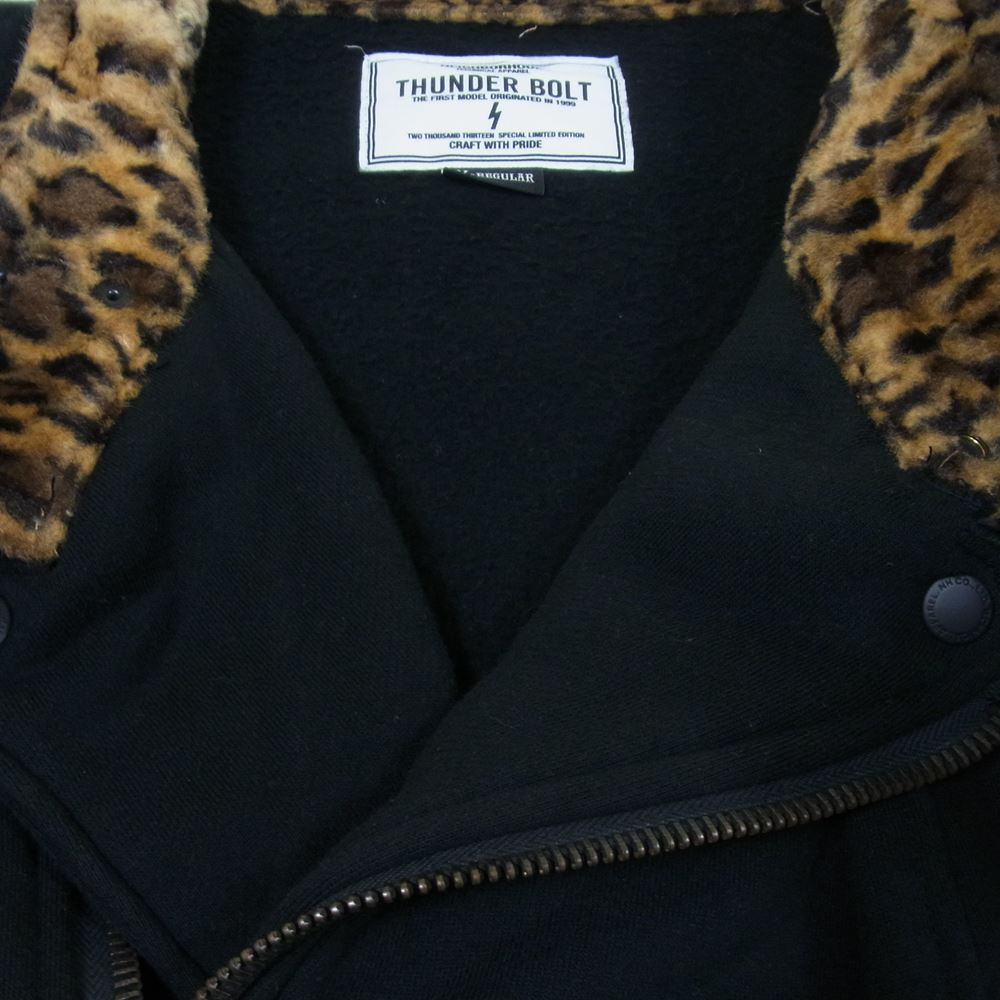 NEIGHBORHOOD ネイバーフッド 131OCNH-JKM01S THUNDER BOLT LEO 裏地レオパード サンダーボルト スウェット ライダース ブラック系 X【中古】