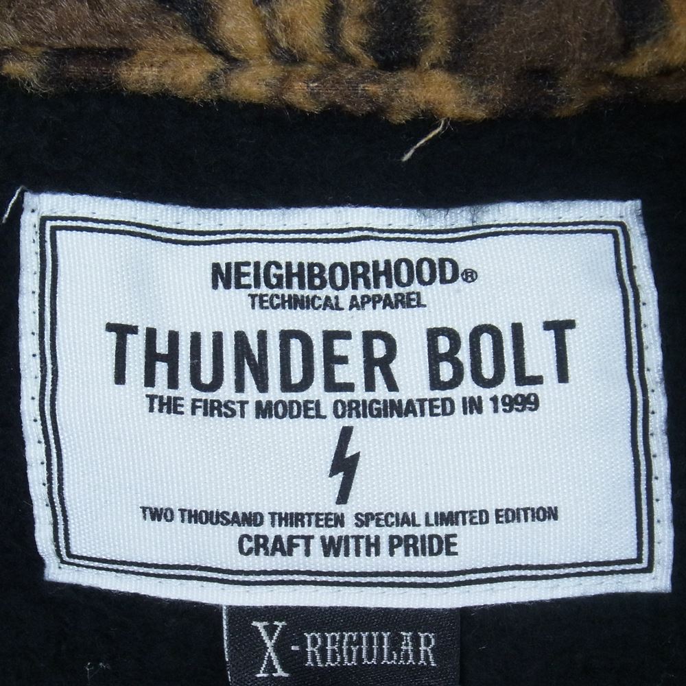 NEIGHBORHOOD ネイバーフッド 131OCNH-JKM01S THUNDER BOLT LEO 裏地レオパード サンダーボルト スウェット ライダース ブラック系 X【中古】