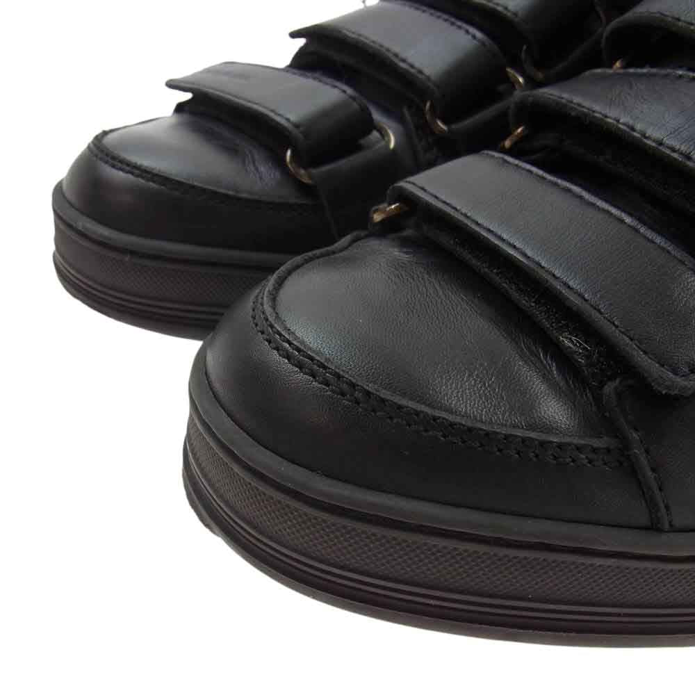 DIOR HOMME ディオールオム イタリア製 ハイカット ベルクロ ベルトストラップ スニーカー シューズ ブラック ブラック系 43【中古】
