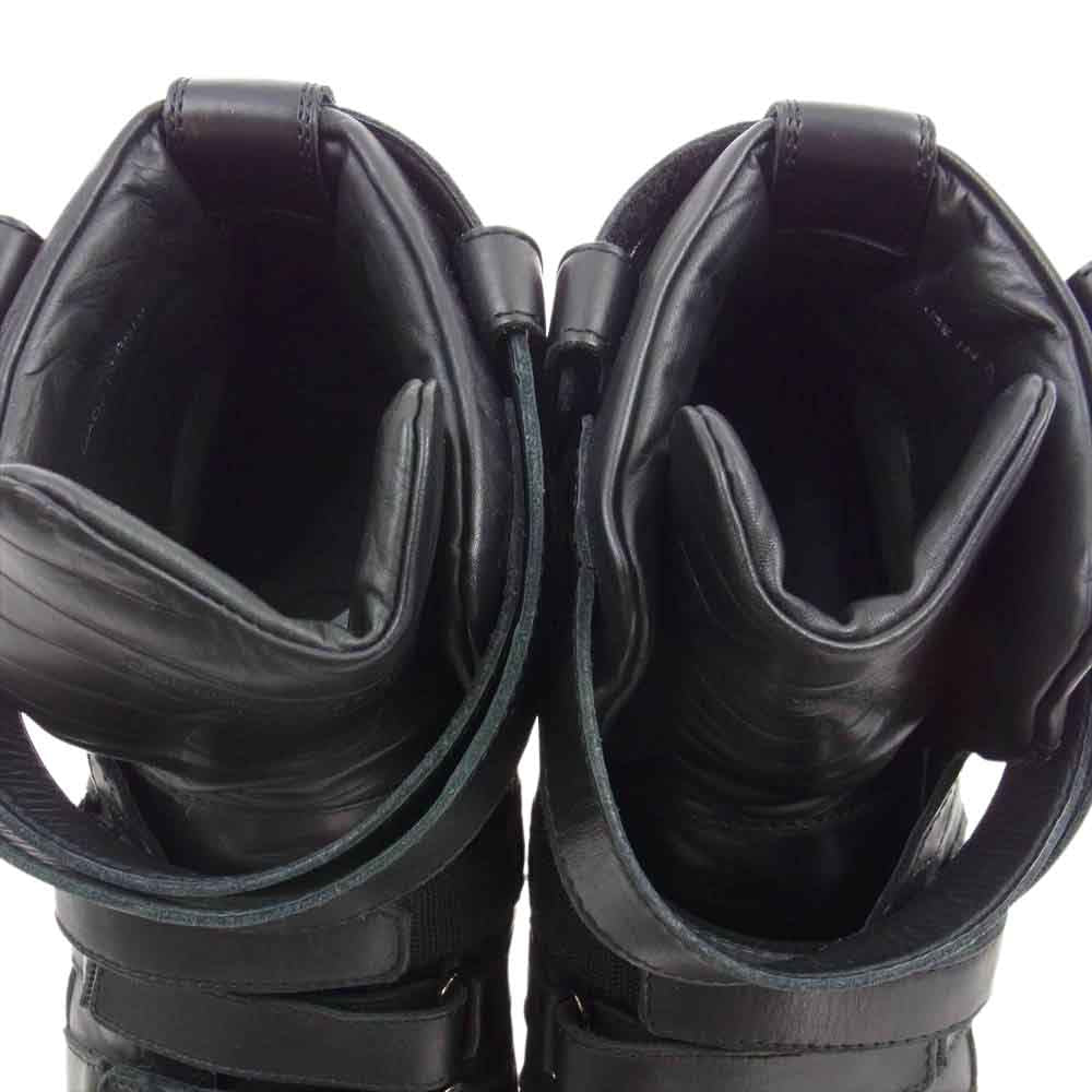 DIOR HOMME ディオールオム イタリア製 ハイカット ベルクロ ベルトストラップ スニーカー シューズ ブラック ブラック系 43【中古】