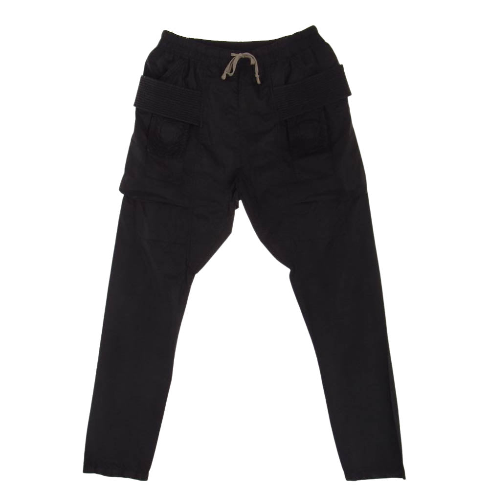 Rick Owens リックオウエンス DU3375 DRKSHDW ダークシャドウ CREATCH CARGO PANTS クリッチ サルエル スキニー カーゴパンツ ブラック系 XL【中古】
