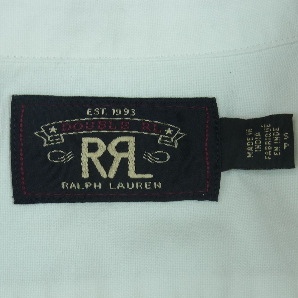 RRL ダブルアールエル 半袖 シャツ コットン インド製 ホワイト系 S【中古】