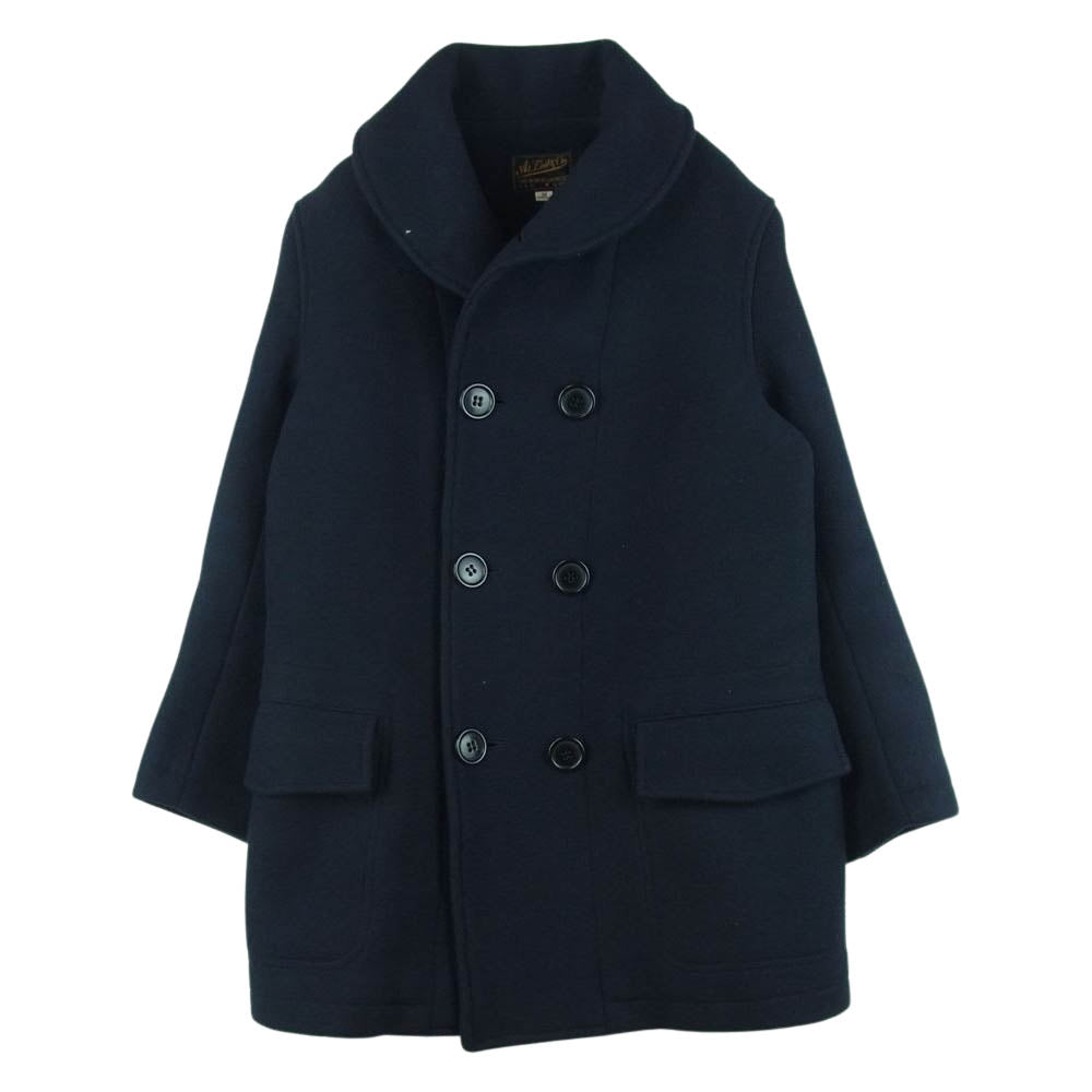 AT LAST アットラスト MACKINAW P-COAT ショールカラー マッキーノ ピー コート ダークネイビー系 36【中古】