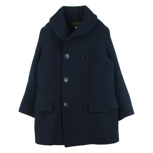AT LAST アットラスト MACKINAW P-COAT ショールカラー マッキーノ ピー コート ダークネイビー系 36【中古】