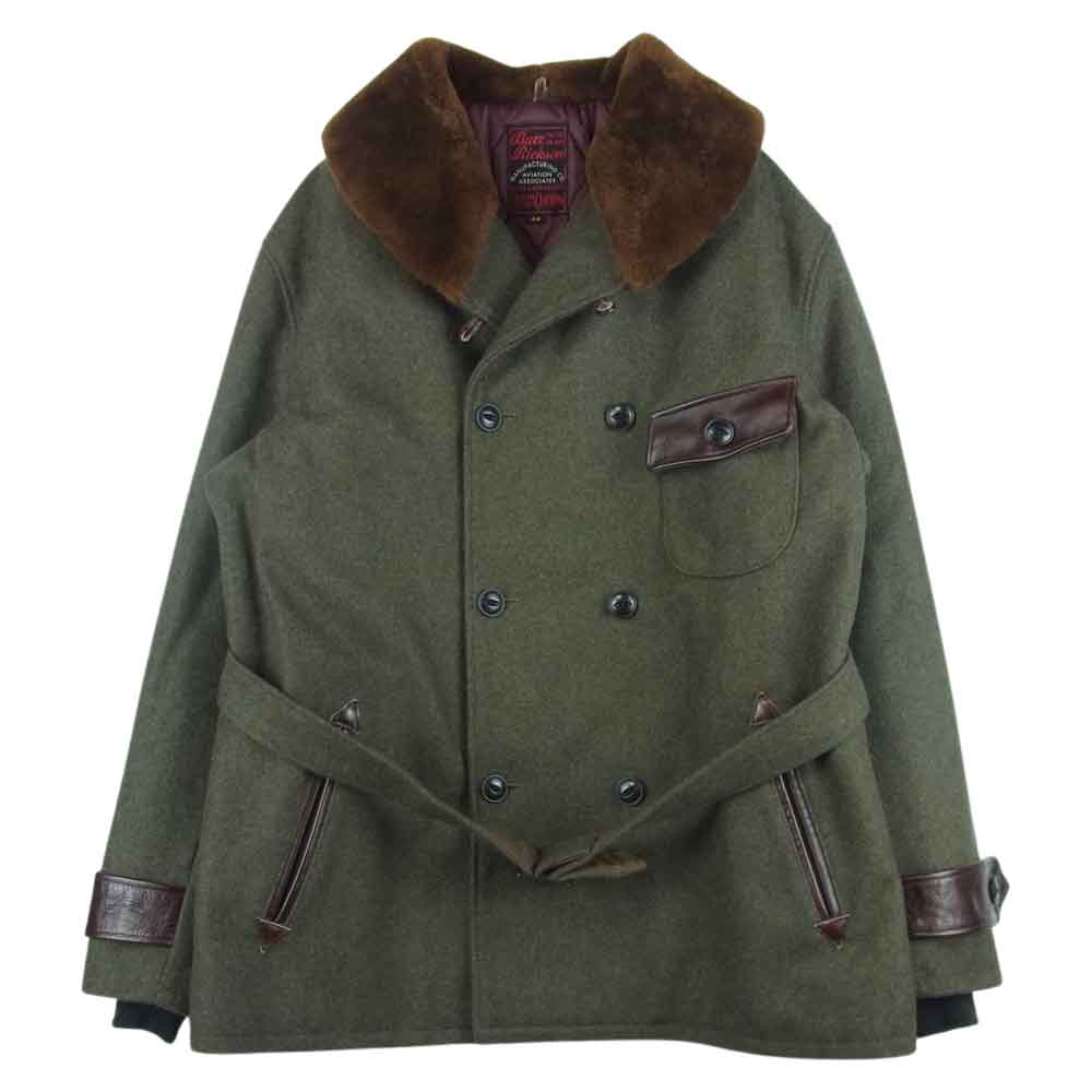 Buzz Rickson's バズリクソンズ BR13586 AVIATION ASSOCIATES TRANSPORT AIRCRAFT COATS ウール トランス ポーター コート グレイッシュグリーン系 44【中古】