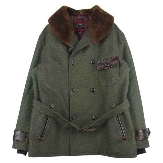 Buzz Rickson's バズリクソンズ BR13586 AVIATION ASSOCIATES TRANSPORT AIRCRAFT COATS ウール トランス ポーター コート グレイッシュグリーン系 44【中古】