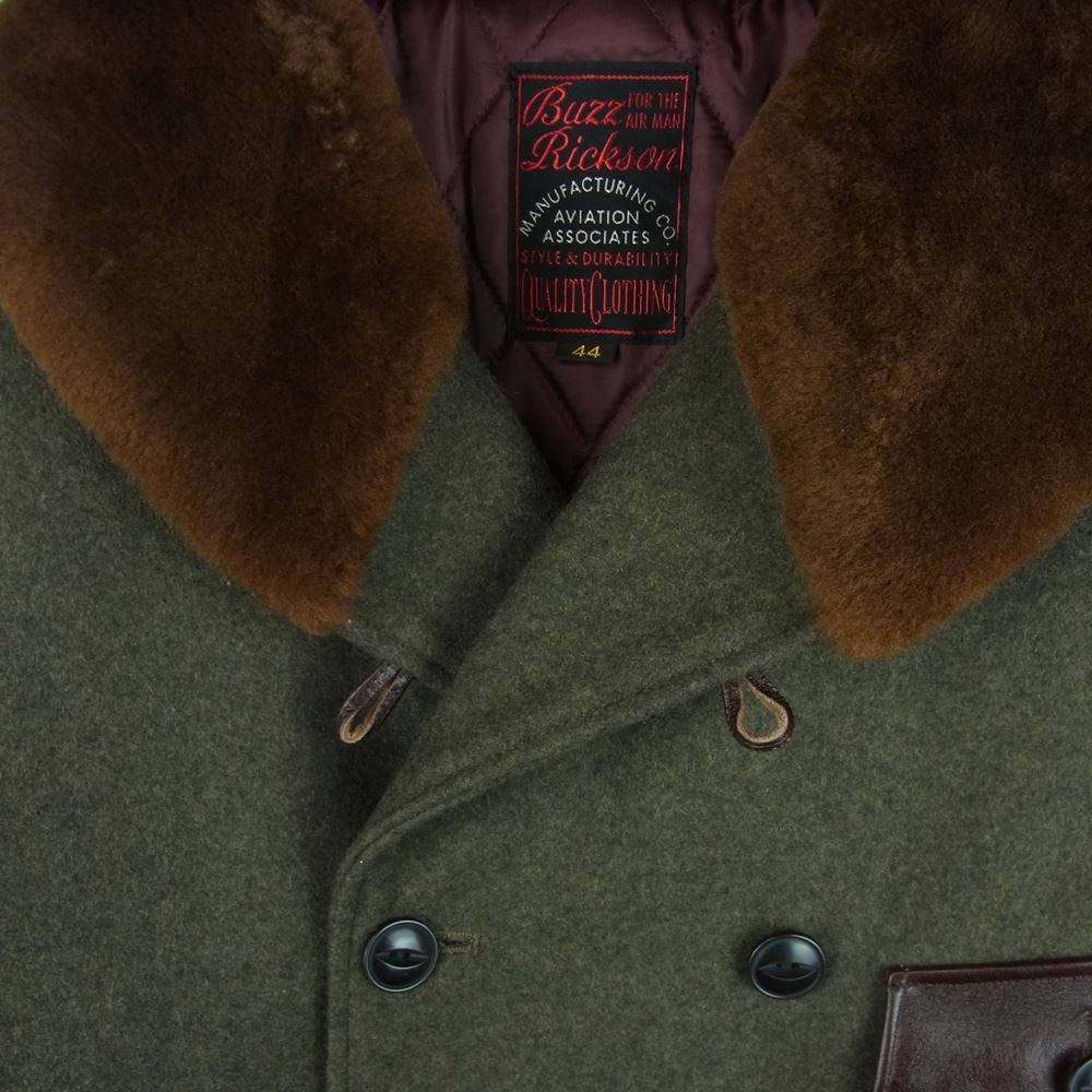 Buzz Rickson's バズリクソンズ BR13586 AVIATION ASSOCIATES TRANSPORT AIRCRAFT COATS ウール トランス ポーター コート グレイッシュグリーン系 44【中古】