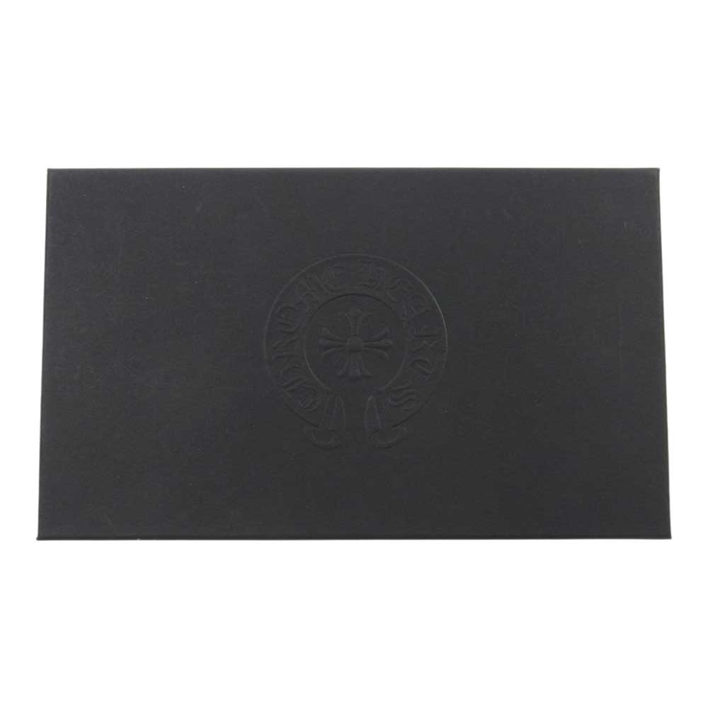 CHROME HEARTS クロムハーツ（原本有） WAVE CROSS BTN クロスボールボタン ウェーブ レザー ウォレット 長財布 ブラック系【中古】
