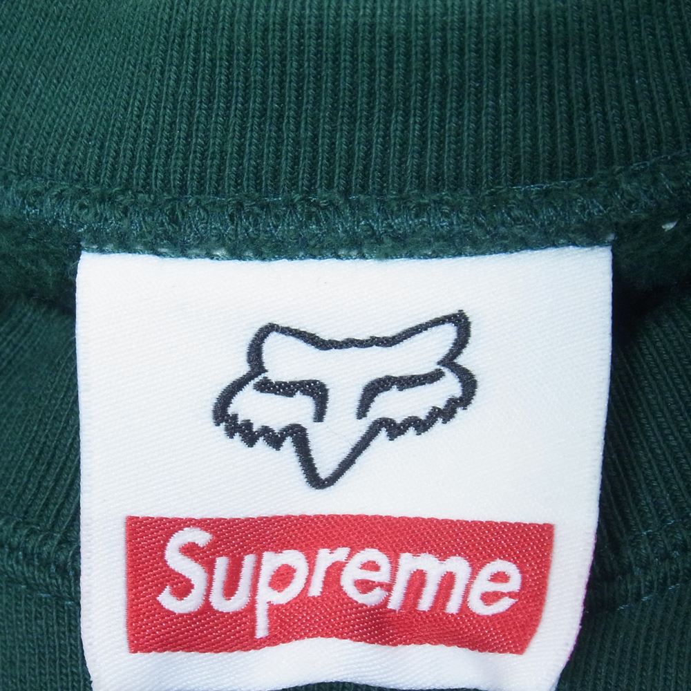 Supreme シュプリーム 19AW Honda Fox Racing Crewneck ホンダ フォックス スウェット モスグリーン系 S【中古】