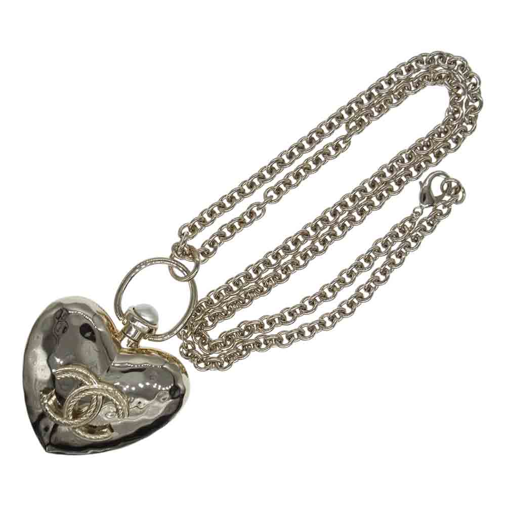 CHANEL シャネル B22 ココマーク ハートロケット ネックレス ゴールド系【中古】