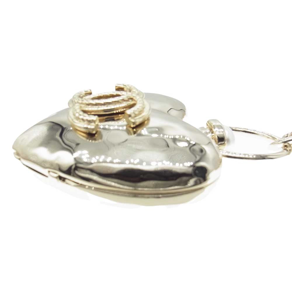 CHANEL シャネル B22 ココマーク ハートロケット ネックレス ゴールド系【中古】
