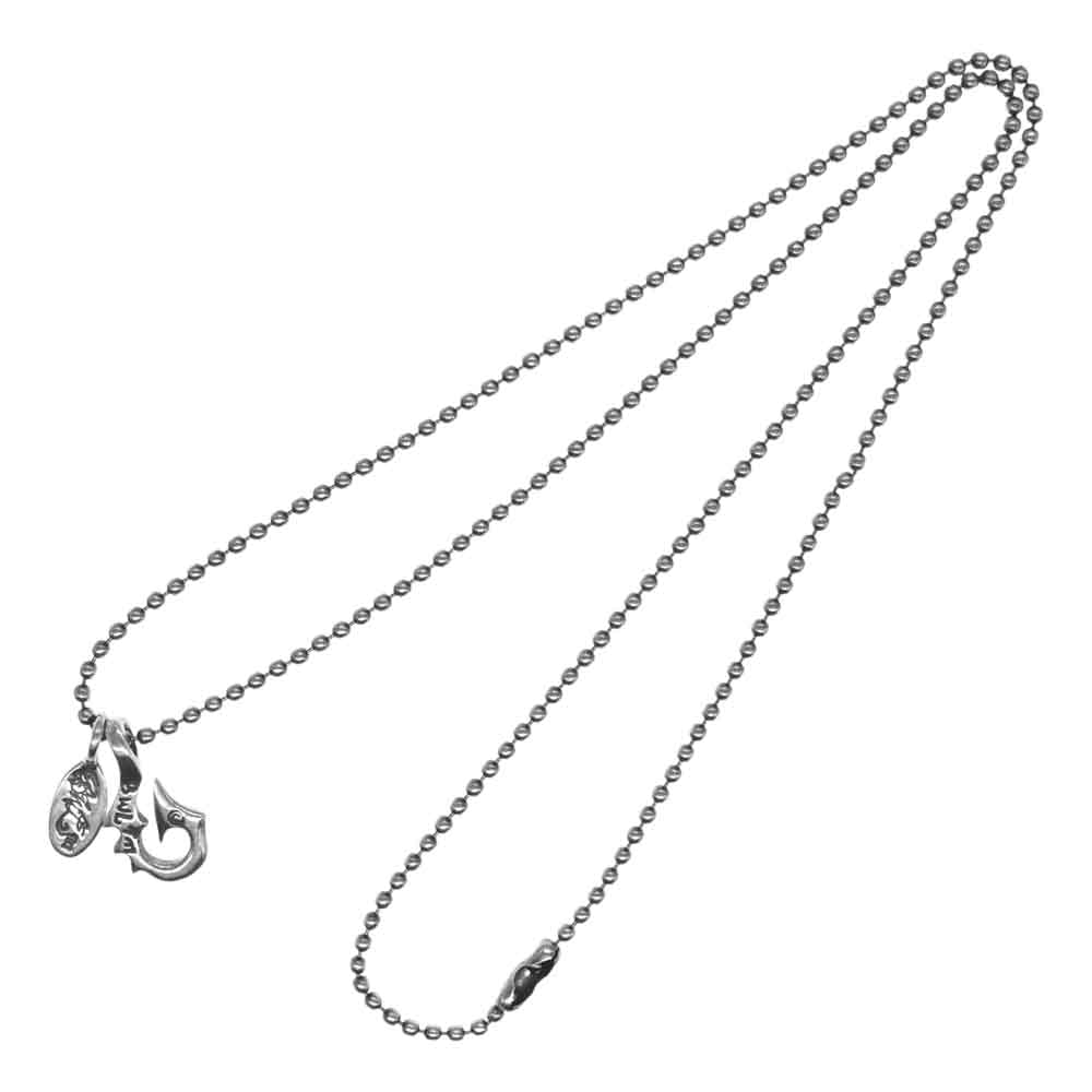 BILL WALL LEATHER ビルウォールレザー スモール フィッシュフックチャーム ボールチェーン ネックレス シルバー系【中古】