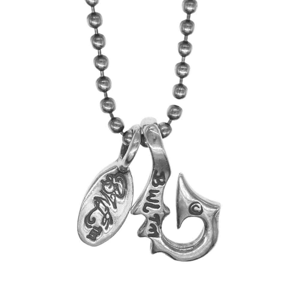 BILL WALL LEATHER ビルウォールレザー スモール フィッシュフックチャーム ボールチェーン ネックレス シルバー系【中古】