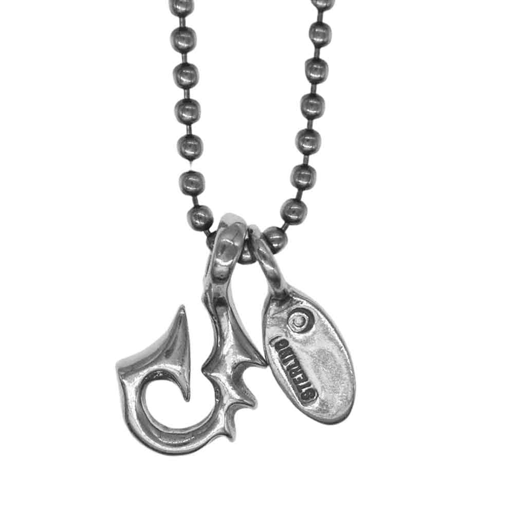 BILL WALL LEATHER ビルウォールレザー スモール フィッシュフックチャーム ボールチェーン ネックレス シルバー系【中古】