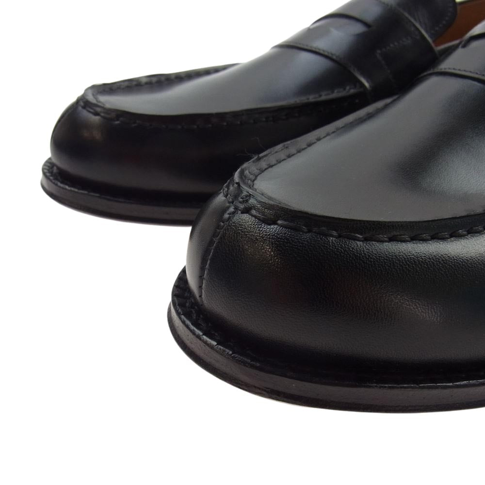 JALAN SRIWIJAYA ジャランスリウァヤ 98589 レザー コイン ローファー ビジネスシューズ ブラック系 8 1/2【新古品】【未使用】【中古】