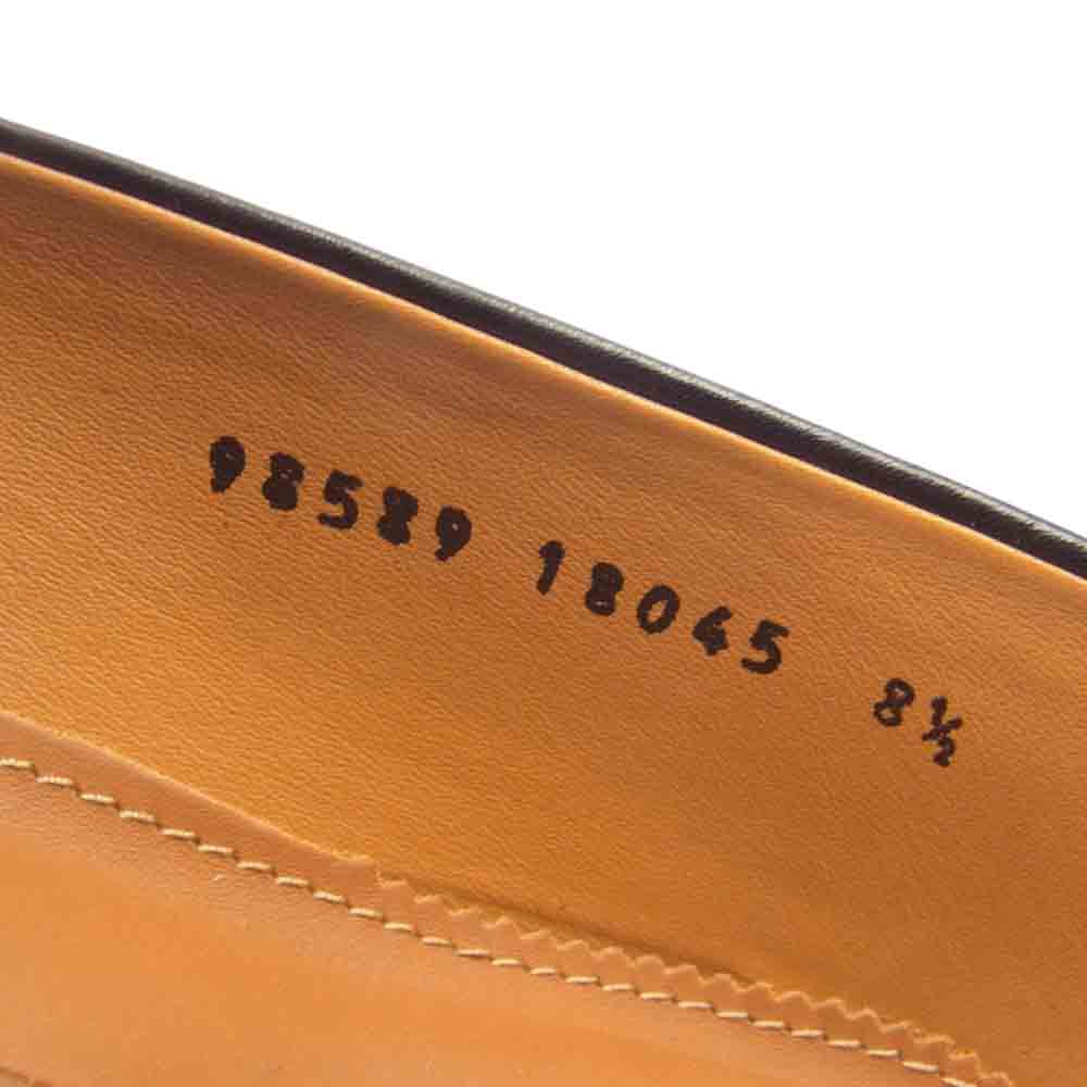 JALAN SRIWIJAYA ジャランスリウァヤ 98589 レザー コイン ローファー ビジネスシューズ ブラック系 8 1/2【新古品】【未使用】【中古】