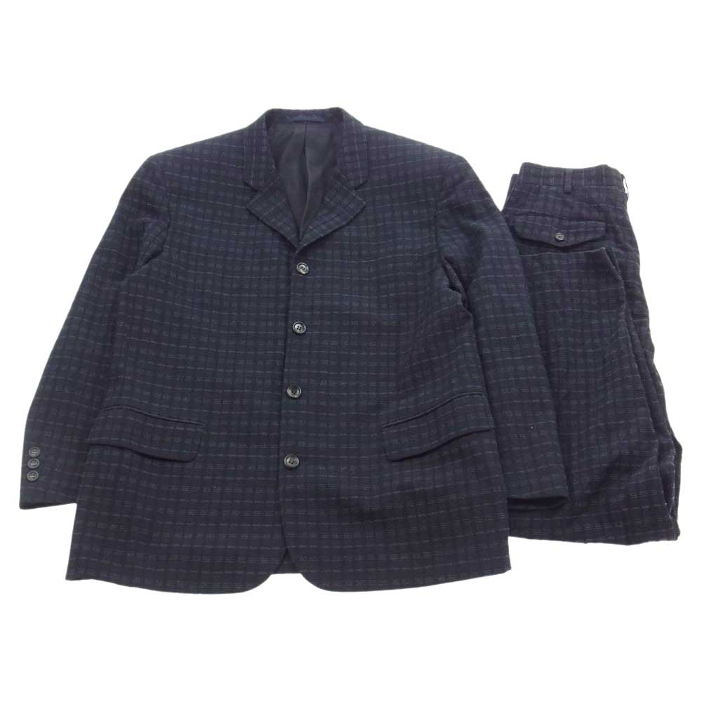 COMME des GARCONS HOMME コムデギャルソンオム AD1997 HJ-10012S ヴィンテージ 90S ウール 4B セットアップ テーラード ジャケット パンツ ブラック系 S【中古】