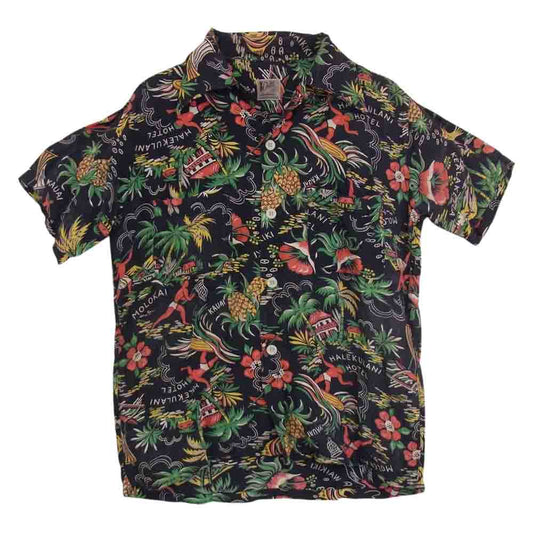 デルタ ヴィンテージ ハワイアン アロハ シャツ マルチカラー系 S【中古】