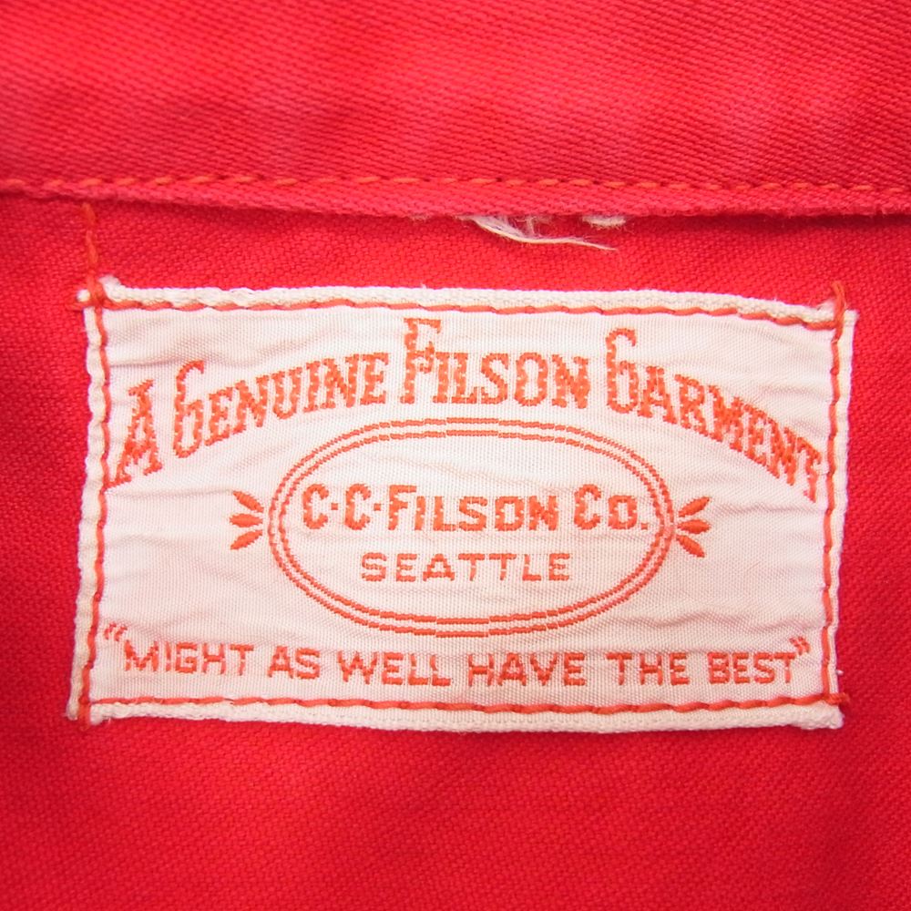 FILSON フィルソン ヴィンテージ ハンティング ジャケット レッド系