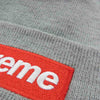 Supreme シュプリーム New Era Box Logo Beanie ニューエラ ビーニー ニット キャップ グレー系【中古】