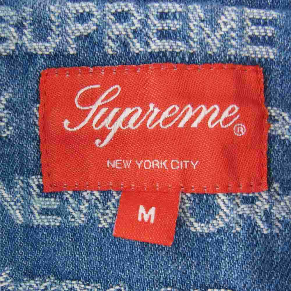 Supreme シュプリーム 22aw  Multi Type Jacquard Denim Shirt 長袖 デニム シャツ ブルー系 M【中古】
