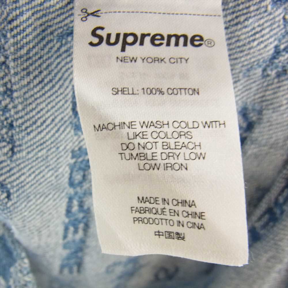 Supreme シュプリーム 22aw  Multi Type Jacquard Denim Shirt 長袖 デニム シャツ ブルー系 M【中古】