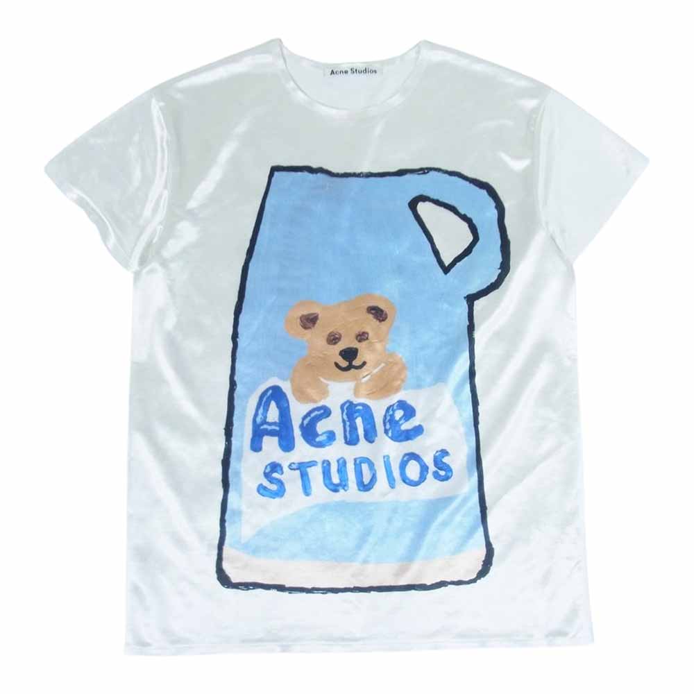 ACNE STUDIOS アクネストゥディオズ 19SS FN-WN-TSHI000172 ベアー セラミックプリント 半袖 カットソー オフホワイト系 S【中古】