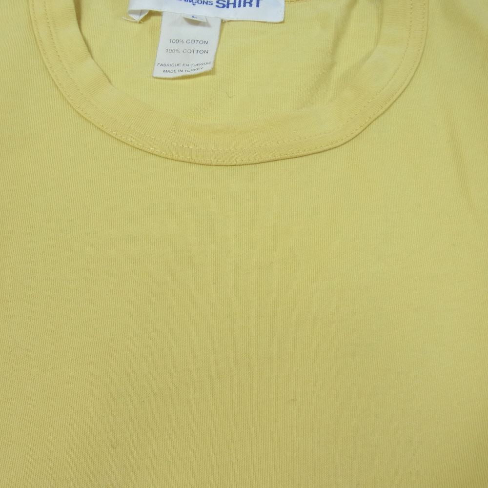 COMME des GARCONS コムデギャルソン SHIRT ロゴプリント 半袖 Tシャツ イエロー系 L【中古】