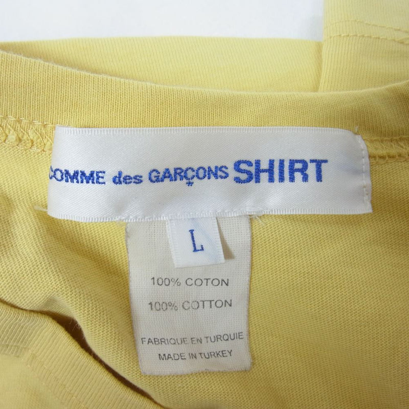 COMME des GARCONS コムデギャルソン SHIRT ロゴプリント 半袖 Tシャツ イエロー系 L【中古】