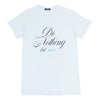 Sacai サカイ 19-02029M FRAGMENT DESIGN フラグメント Do Nothing but プリントTシャツ ホワイト系 1【中古】