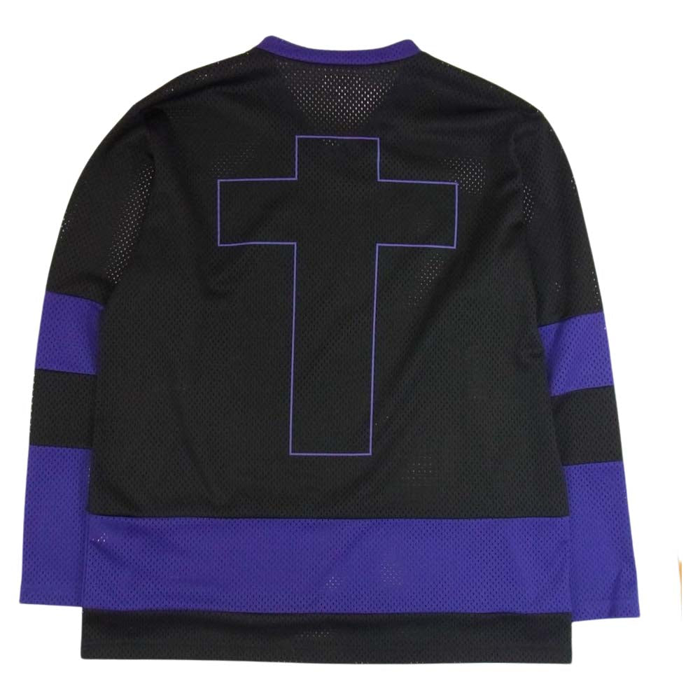Supreme シュプリーム 16SS  Black Sabbath Hockey Jersey ブラックサバス ホッケー ジャージ メッシュ カットソー ブラック系 パープル系 M【中古】