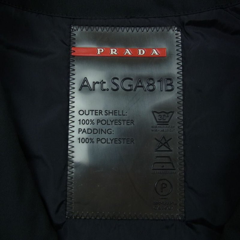 PRADA プラダ SGA81B ナイロン ベスト WIND STOPPER 中綿 ブラック系 44