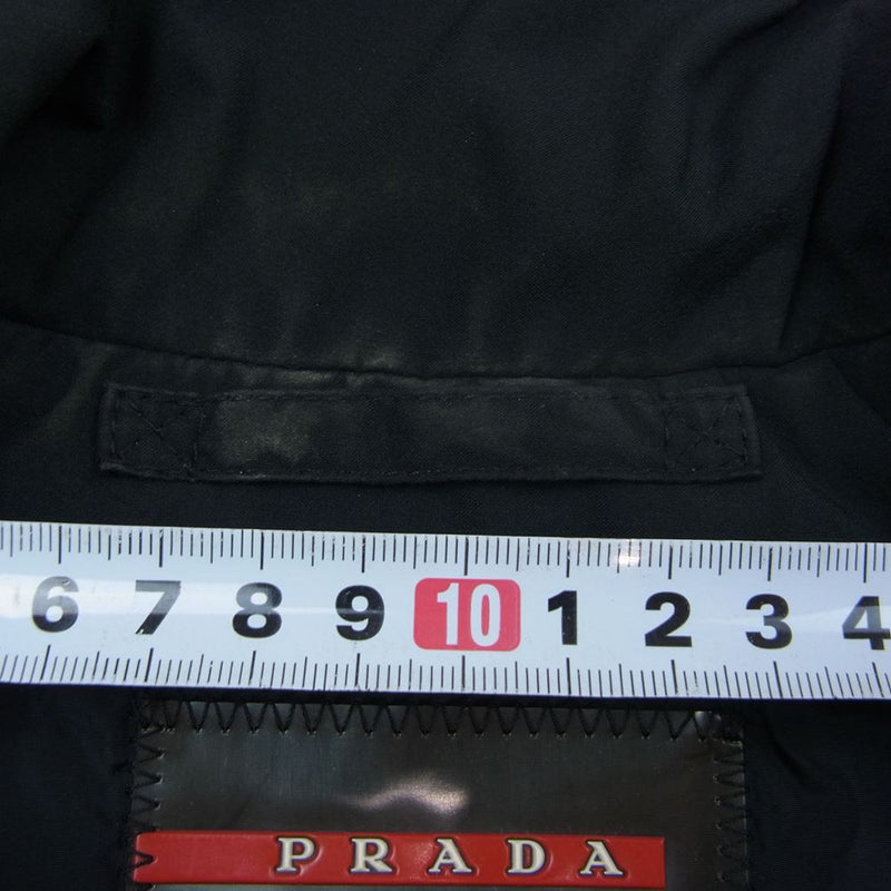 PRADA プラダ SGA81B ナイロン ベスト WIND STOPPER 中綿 ブラック系 44【中古】