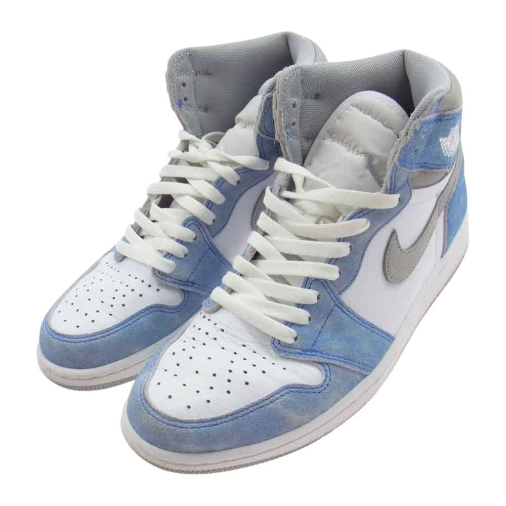 NIKE ナイキ 555088-402 AIR JORDAN 1 RETRO HIGH OG HYPER ROYAL エア ジョーダン 1 ハイパーロイヤル  レトロ ハイ WHITE LIGHT SMOKE GREY インディゴブルー系 グレー系 27cm【中古】