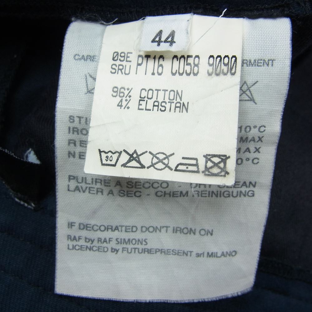 RAF SIMONS ラフシモンズ RAF BY RAF SIMONS コットン テーパード パンツ ネイビー系 44【中古】