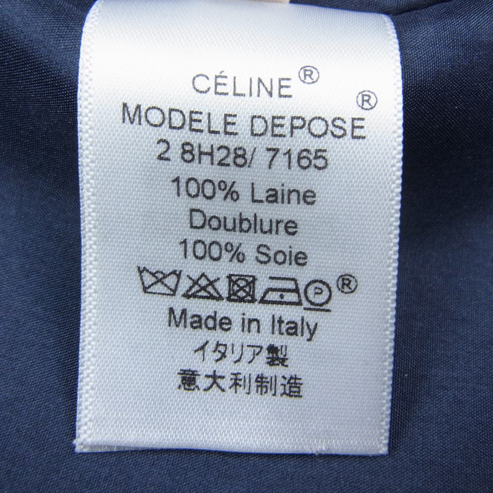 CELINE セリーヌ 2 8H28/7165 フィービー期 クロンビー コート ネイビー系 38【中古】