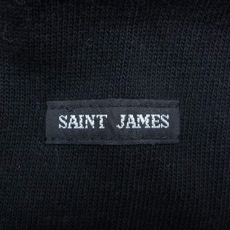 SAINT JAMES セントジェームス ボートネック バスク シャツ カットソー ブラック系 L【中古】