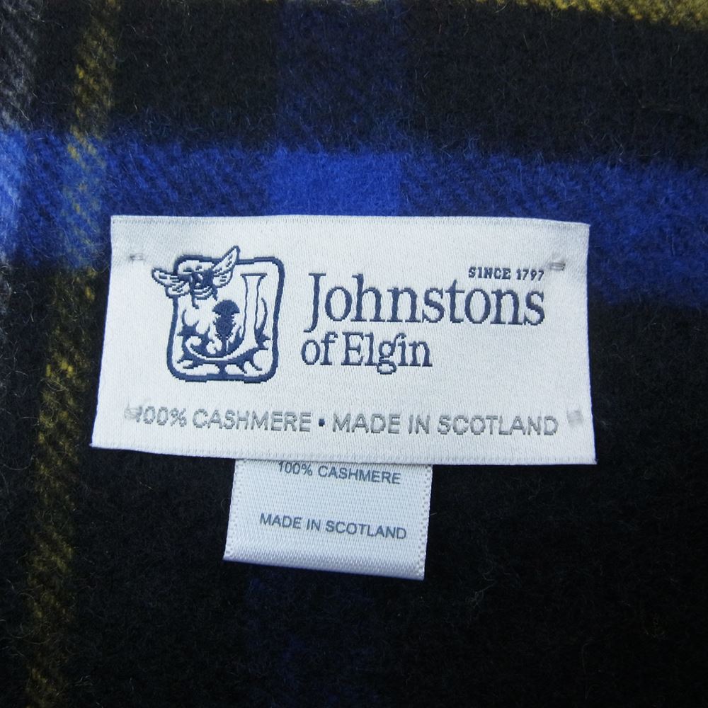 ジョンストンズ スコットランド製 カシミヤ100％ 206cm×74cm 大判