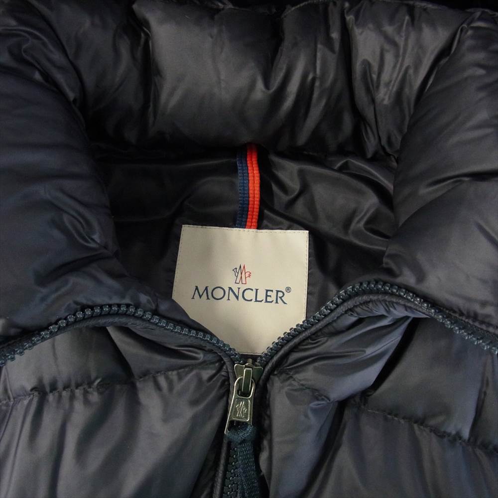 MONCLER モンクレール WILLM GIUBBOTTO ウィルム アームトリコロールフーデッド ダウンジャケット ネイビー系 3【中古】