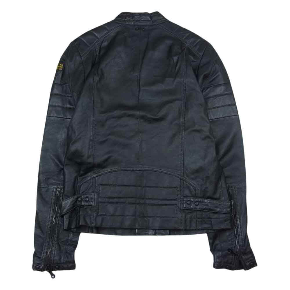 G-STAR ジースター G STAR RAW シープスキン レザー ジャケット ブラック系 M【中古】