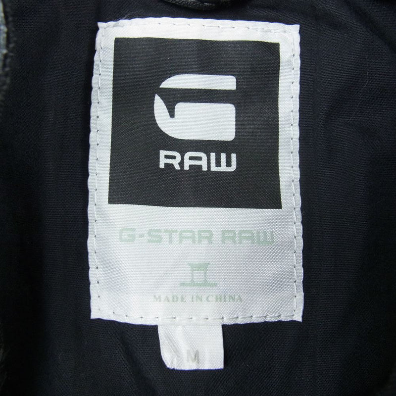 G-STAR ジースター G STAR RAW シープスキン レザー ジャケット ブラック系 M【中古】