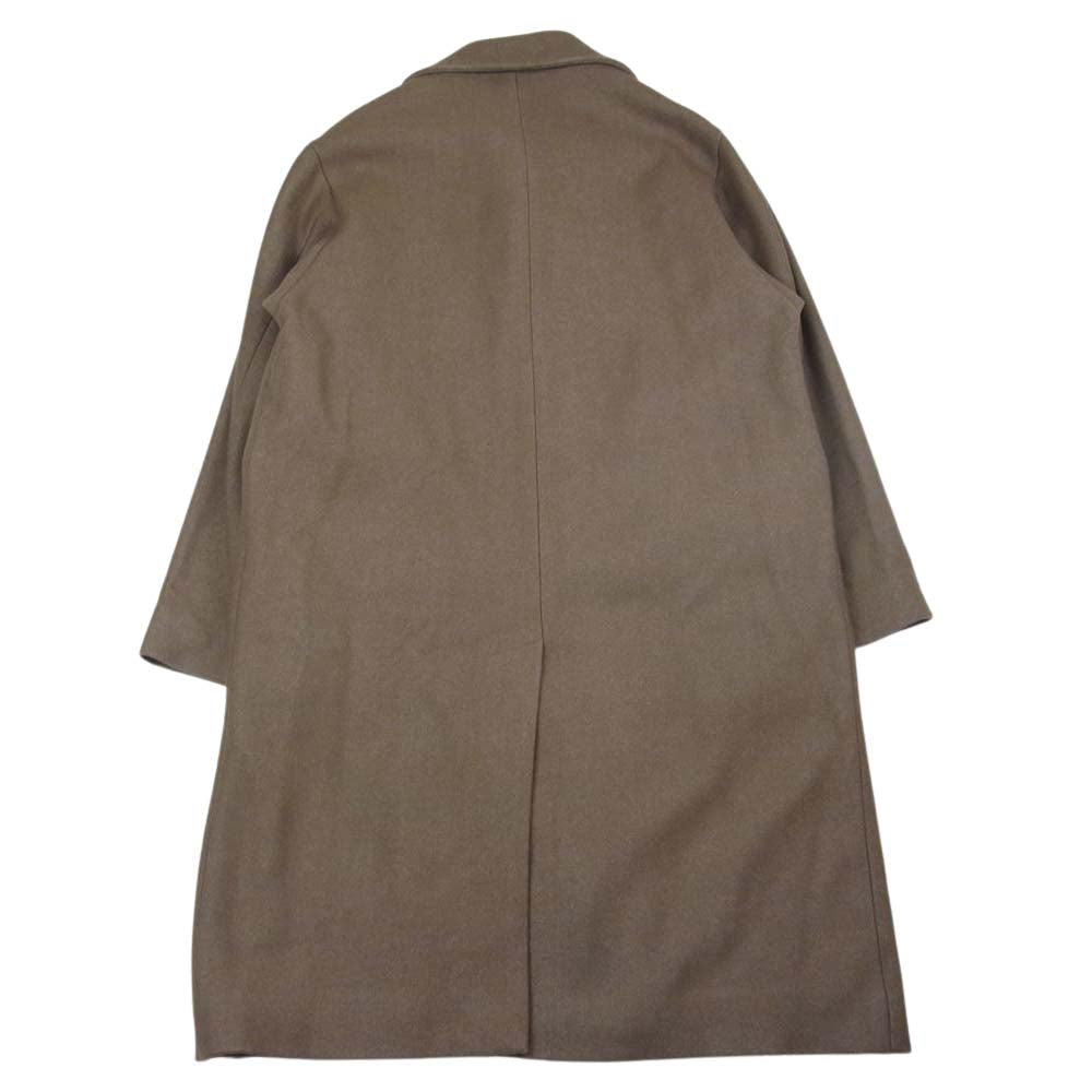 AURALEE オーラリー 19AW A9AC01SN　 WOOL SILK MELTON SOUTIEN COLLAR COAT シルク メルトン コート ブラウン系 3【中古】