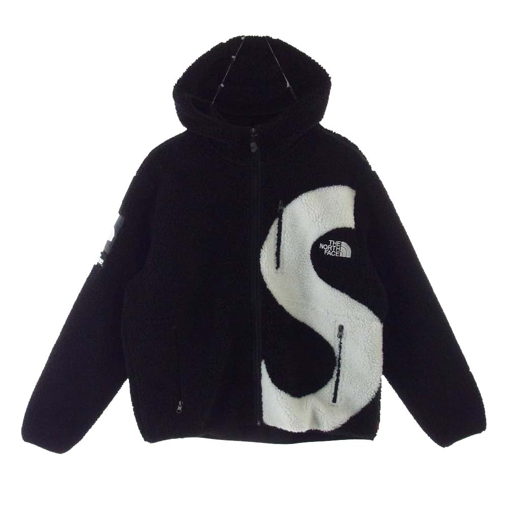 Supreme シュプリーム 20AW ノースフェイス S Logo Hooded Fleece Jacket  ブラック系 ホワイト系 L【中古】